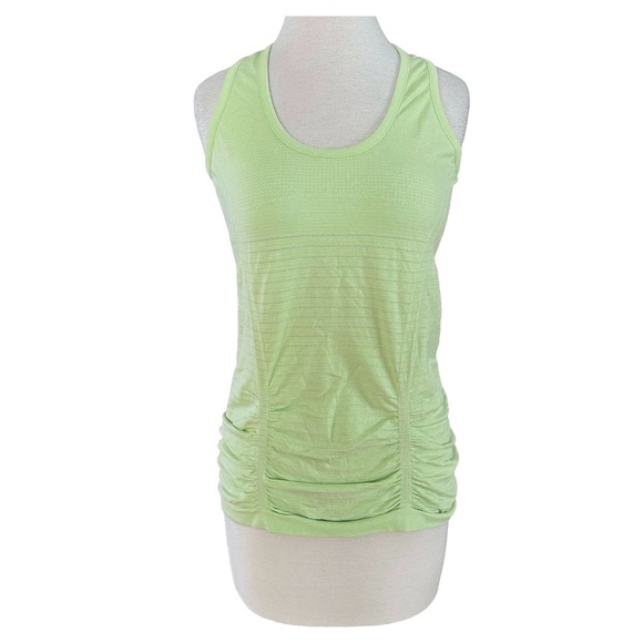 ATHLETA Women’s Neon Green Sleeveless Athletic Shirt Sz Scoop Neck - Picture 1 of 5